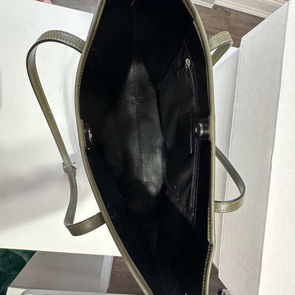 Brown/Army Green Coach Tote - Picture 3 of 4